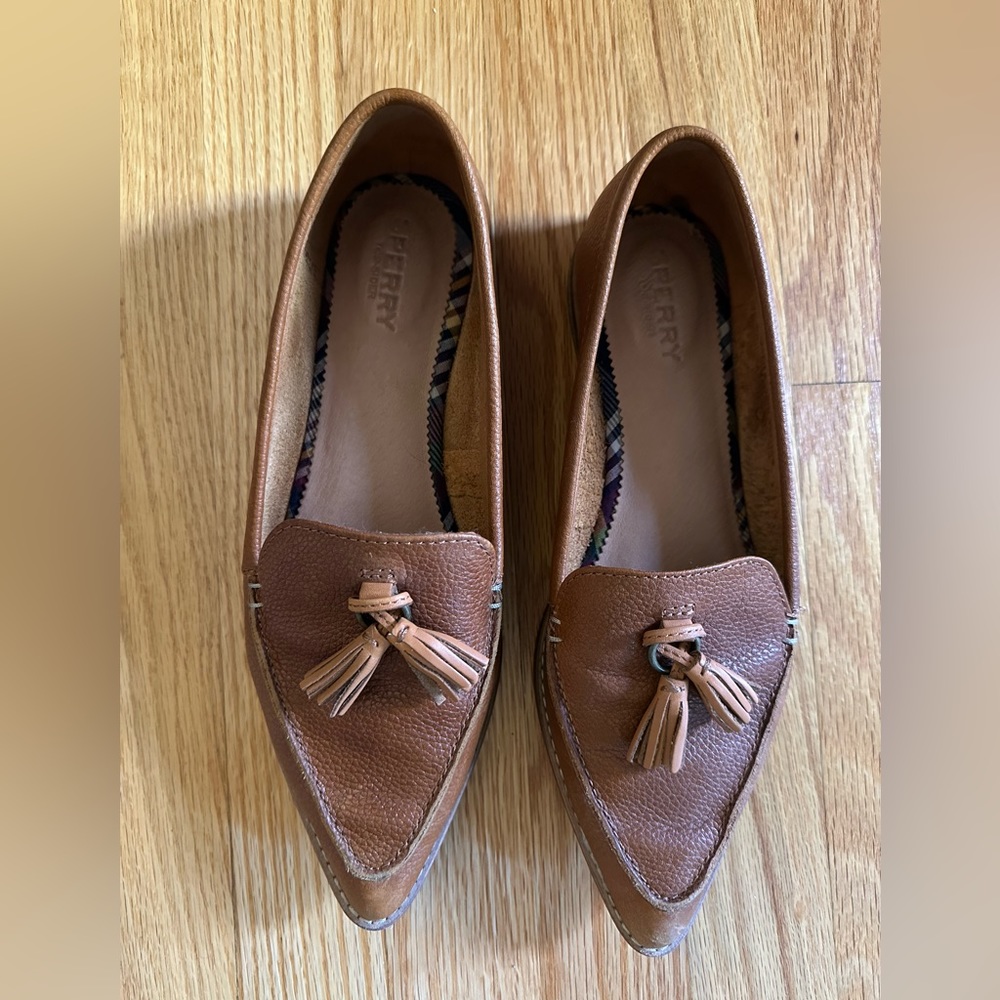 Sperry Women's Saybrook Slip on, Brown Leather, Size 8.5